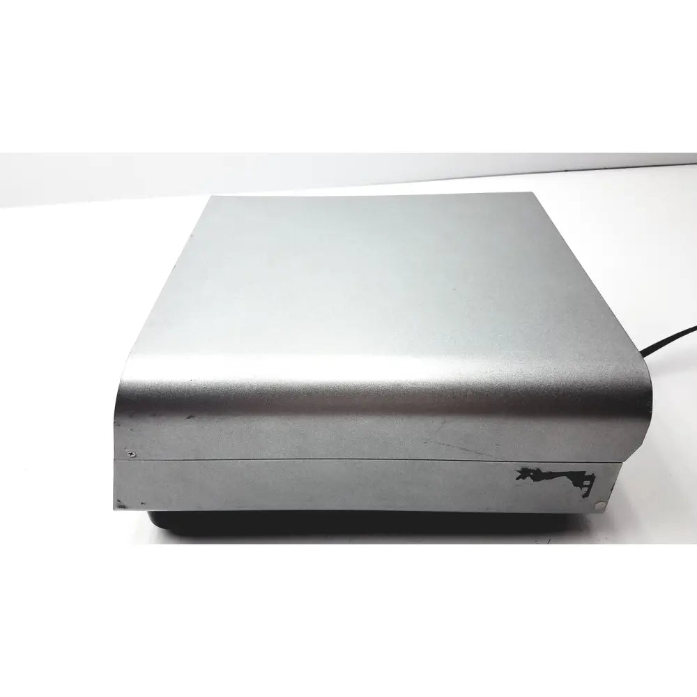 Silver metallic cash register with sleek rounded edges featured in medtronic peak plasmablade pulsar ii generator product