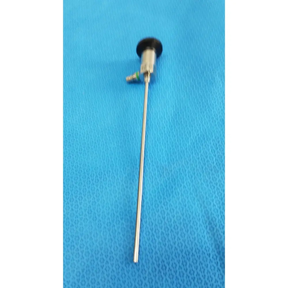 Silver medtronic sharpsite autoclavable 134°c endoscope with black handle and metallic shaft for surgical use