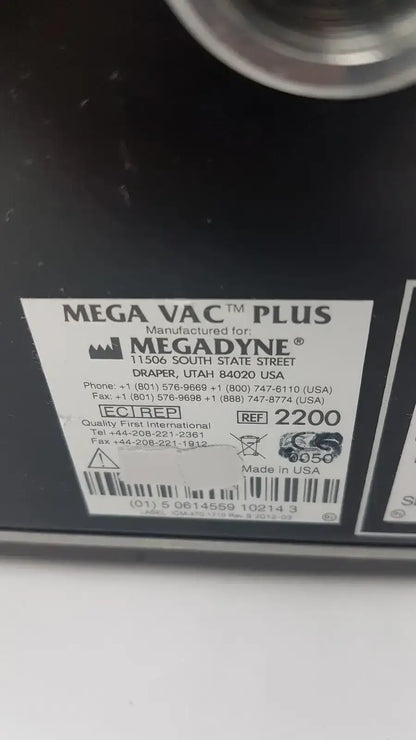 MegaDyne Mega VAC-PLUS Smoke Evacuator Ref 2200 Surgical Smoke Evacuator, second-hand product photo 16