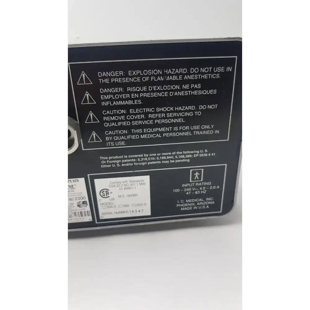 MegaDyne Mega VAC-PLUS Smoke Evacuator Ref 2200 Surgical Smoke Evacuator, second-hand product photo 10