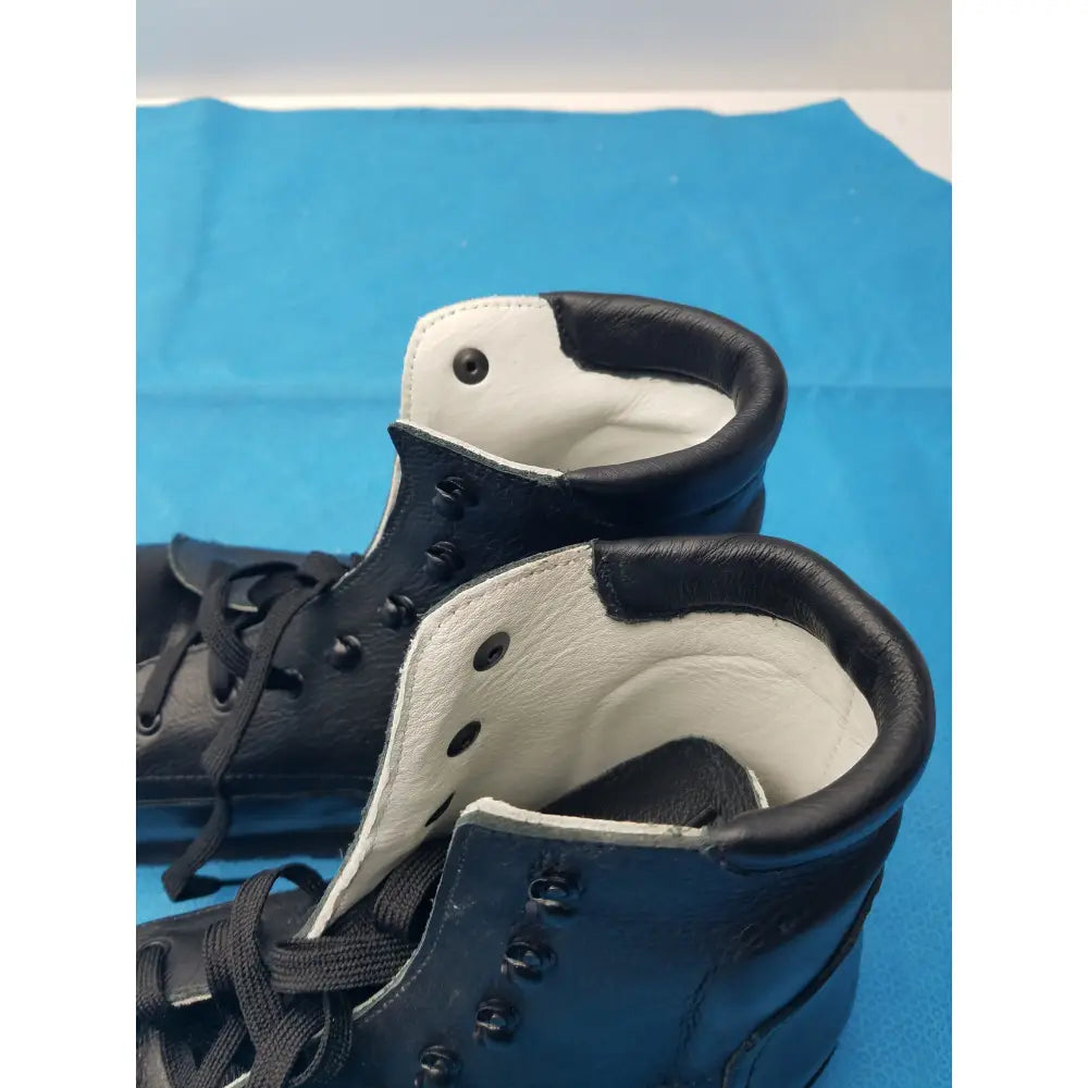 Mens Custom Extra Wide Orthopedic Extra Depth Boots Black Leather - Orthopedic support boots