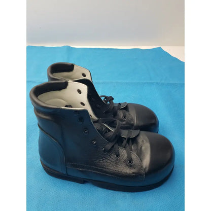 Mens Custom Extra Wide Orthopedic Extra Depth Boots Black Leather - Orthopedic support boots
