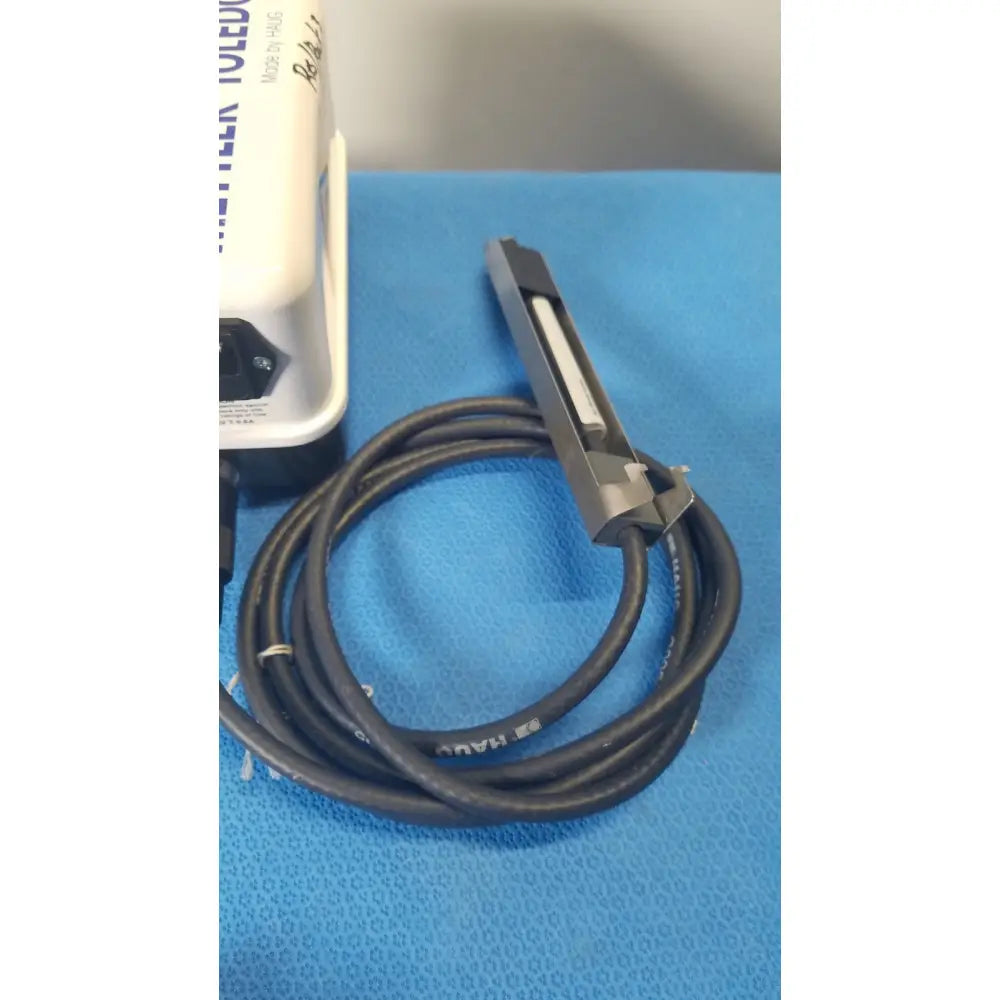 Black coiled cable with metallic rectangular sensor head for mettler toledo haug static eliminator bar power supply 115v