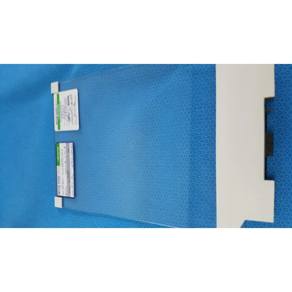 Clear protective screen with white plastic frame and green white labels for mettler toledo xp205 conducting glass draft shield