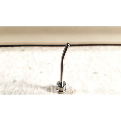 A sleek curved stainless steel tip with polished finish for mhi instruments minilap uterine manipulator chromotubation