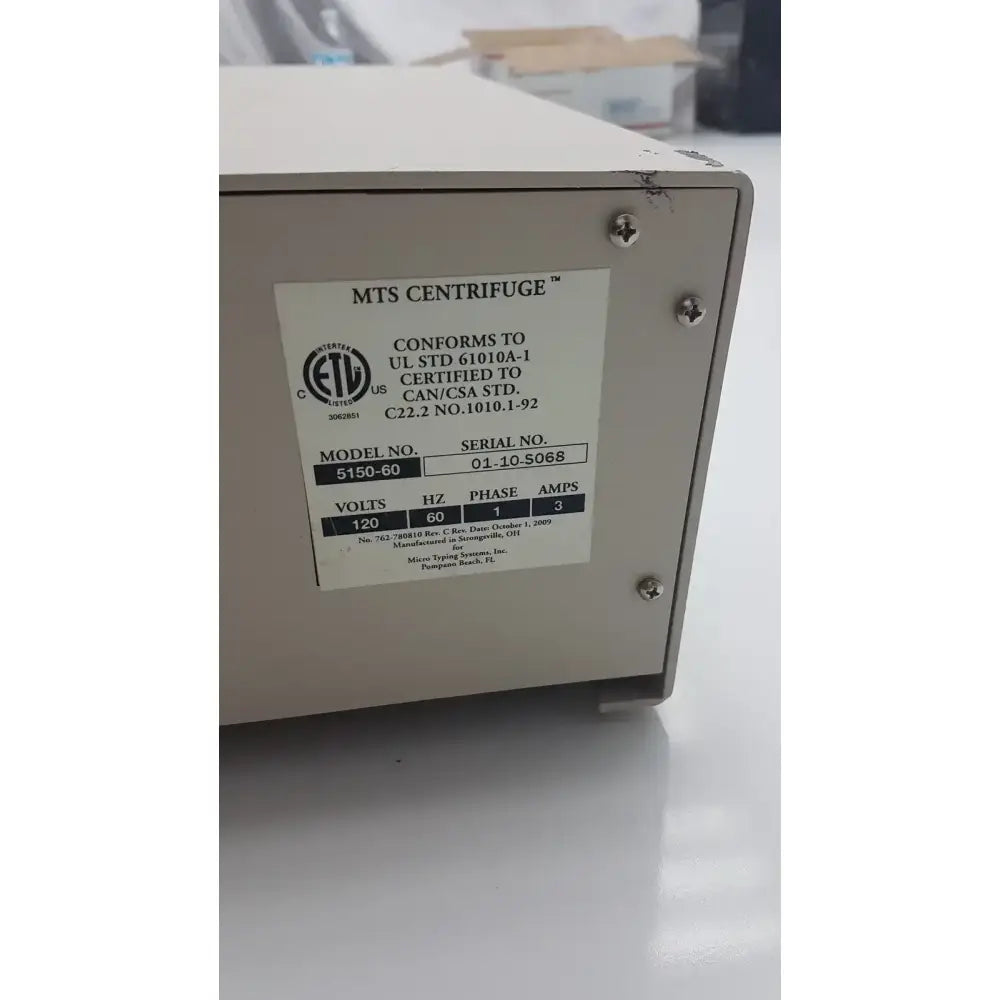 Unbranded Micro Typing System MTS centrifuge 5150-60 Centrifuge, second-hand product photo 7