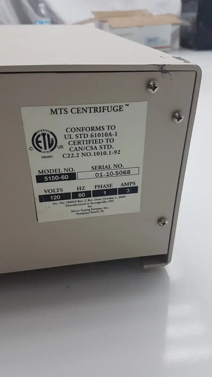 Unbranded Micro Typing System MTS centrifuge 5150-60 Centrifuge, second-hand product photo 7