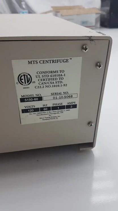 Unbranded Micro Typing System MTS centrifuge 5150-60 Centrifuge, second-hand product photo 7