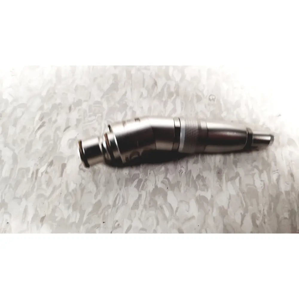 Silver metallic microaire surgical instruments driver with cylindrical body threaded sections and textured grip area