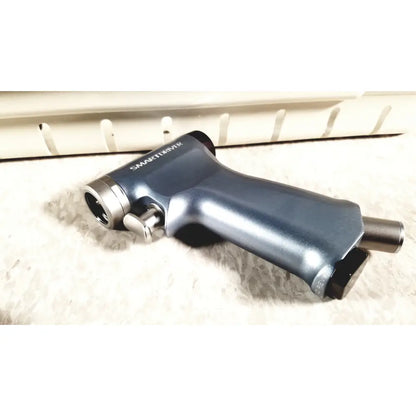 Dark blue metallic microaire surgical impact wrench with silver accents and textured grip for surgical instruments use