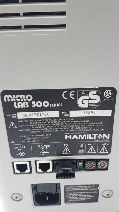 Hamilton Microlab 500 Series 35892 Dual Syringe Liquid Diluter Dual Syringe Liquid Diluter, second-hand product photo 9