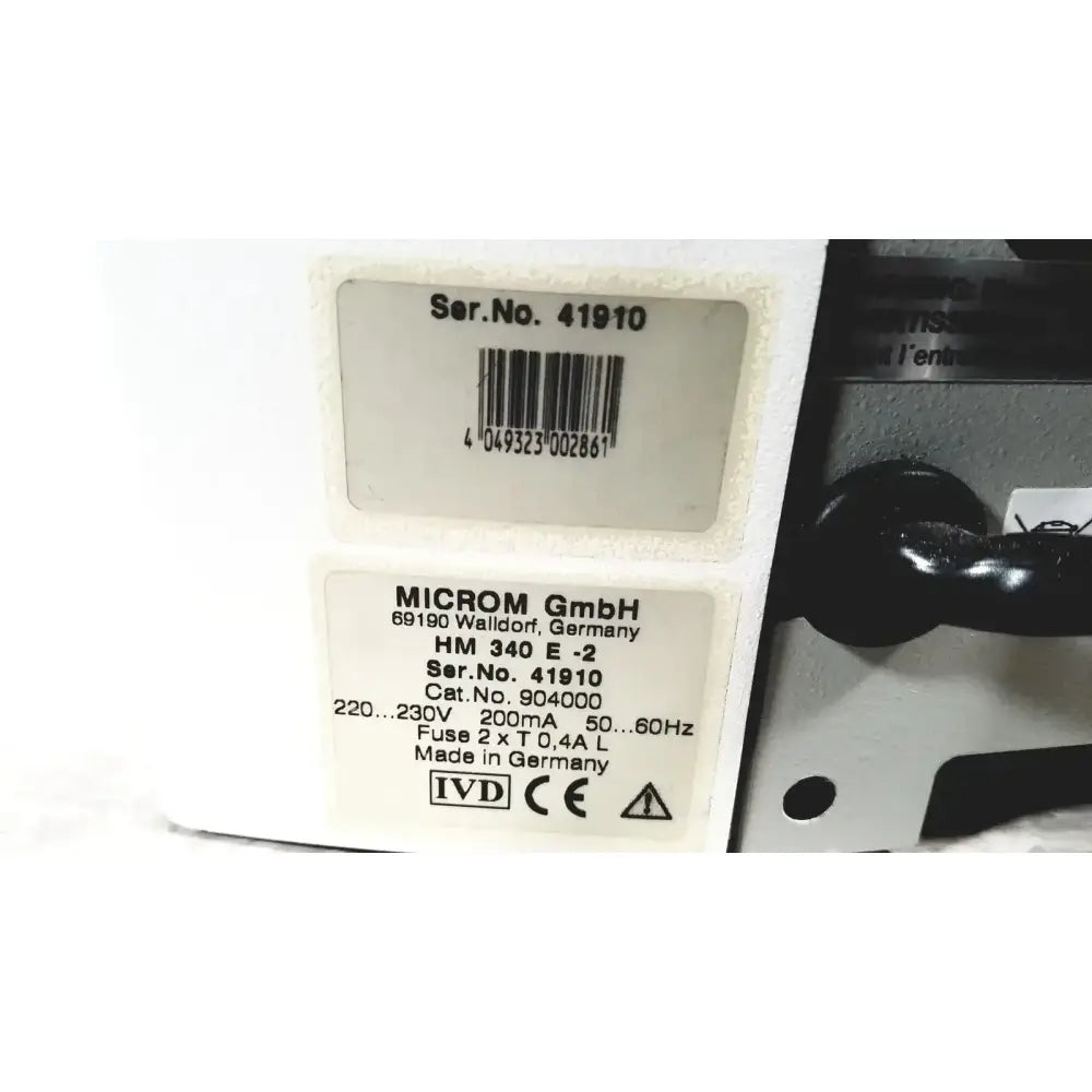 Microm HM 340E Electronic Rotary Microtome 41910, 904000 Microtome, as-is (for parts) product photo 11