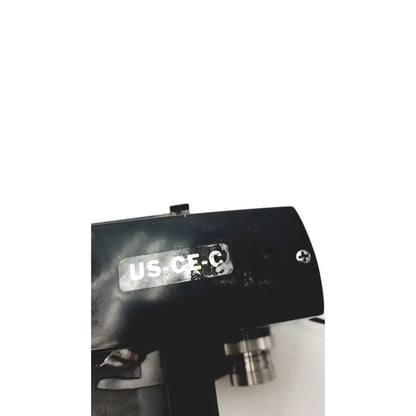 Microscope American Optical Spencer US-CE-C black with metallic objective lens and label on its body