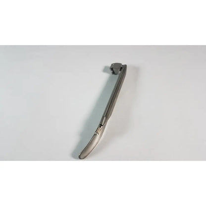 Silver surgical forceps with sleek metallic finish and articulated joints for standard laryngoscope blade medical use