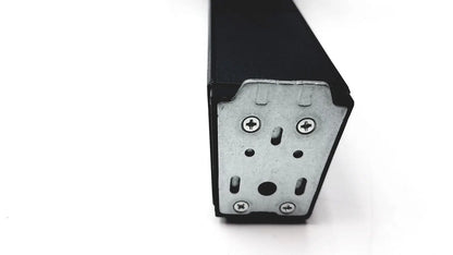 Black rectangular metal bracket with silver mounting plate and four screws for Milky Way CX p24h g4 monitor stand no base