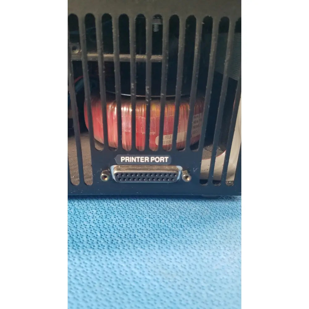 Black d-sub 25-pin printer port on the back of mj research ptc-100 programmable thermal controller unit