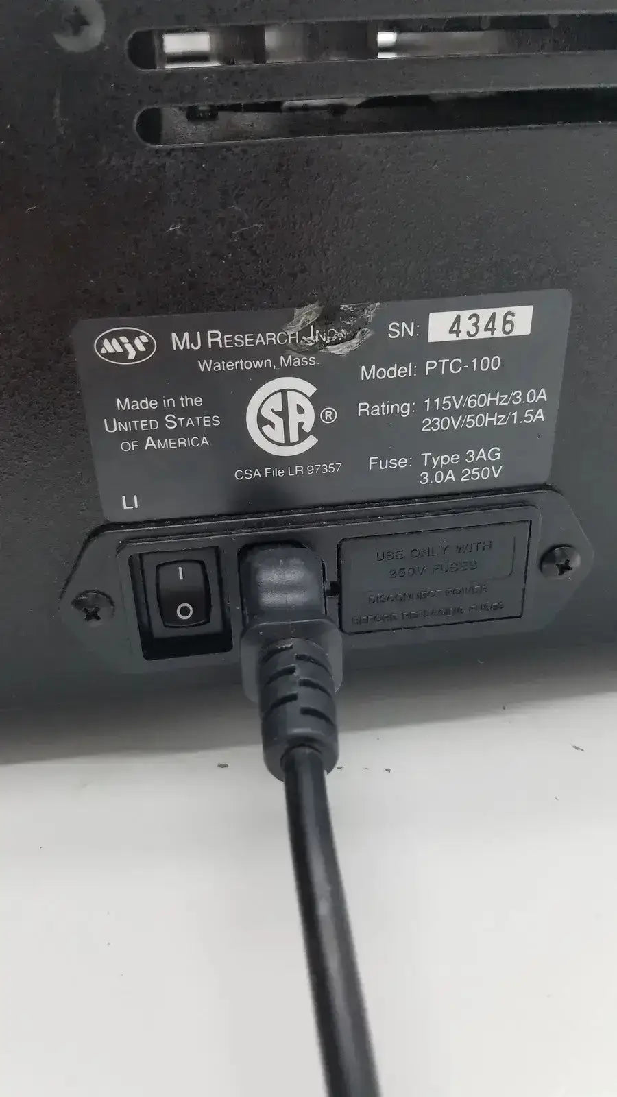 MJ Research PTC-100 Programmable Thermal Controller Programmable Thermal Controller, second-hand product photo 4