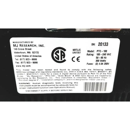 MJ Research PTC-100 PTC100 Programmable Thermal Controller Thermal Cycler, second-hand product photo 10