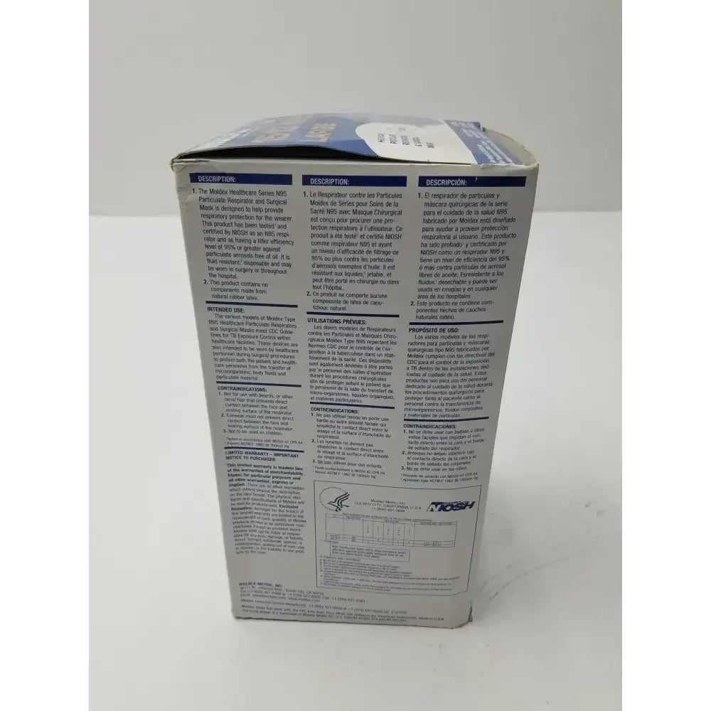 Moldex 1513 N95 Particulate Surgical Masks Large, 20 Per Box N95 Particulate Surgical Mask, new product photo 4