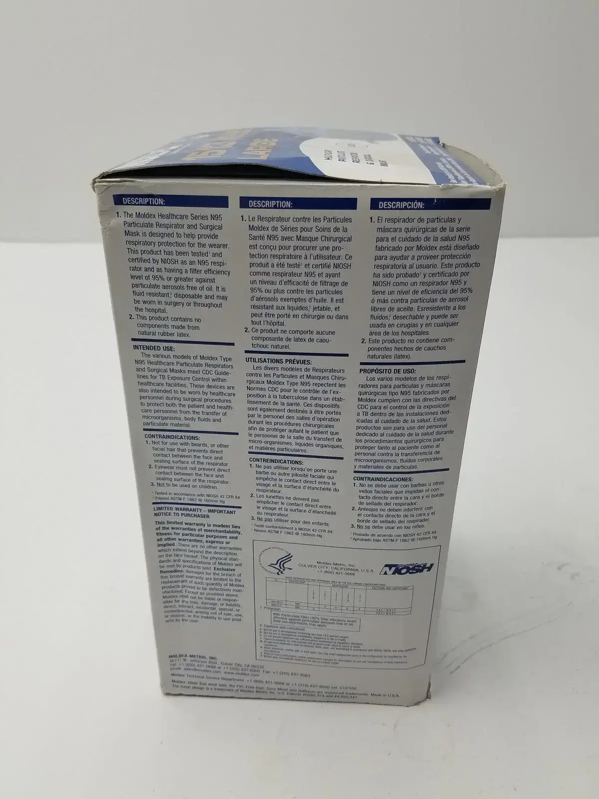Moldex 1513 N95 Particulate Surgical Masks Large, 20 Per Box N95 Particulate Surgical Mask, new product photo 4