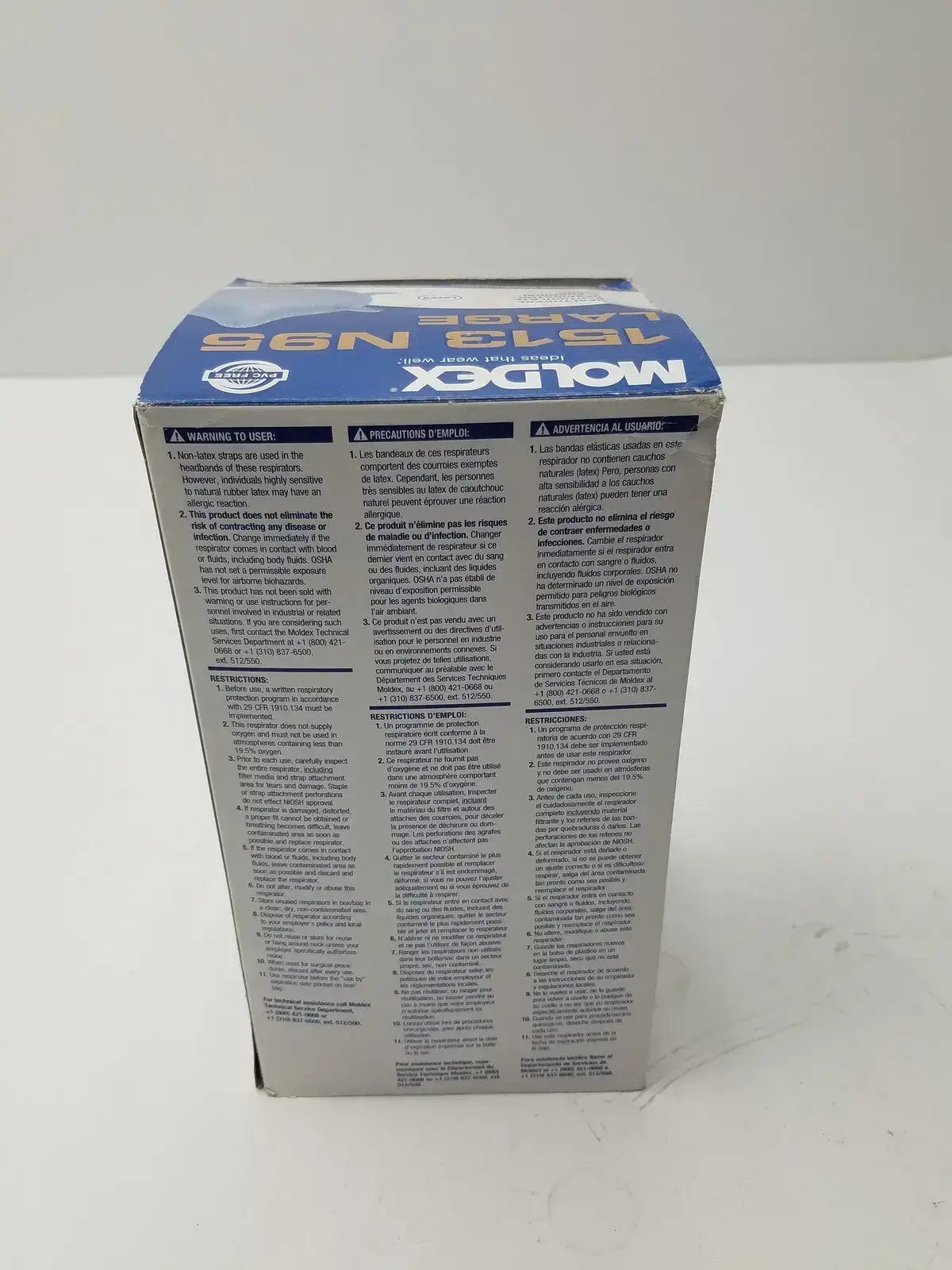 Moldex 1513 N95 Particulate Surgical Masks Large, 20 Per Box N95 Particulate Surgical Mask, new product photo 3