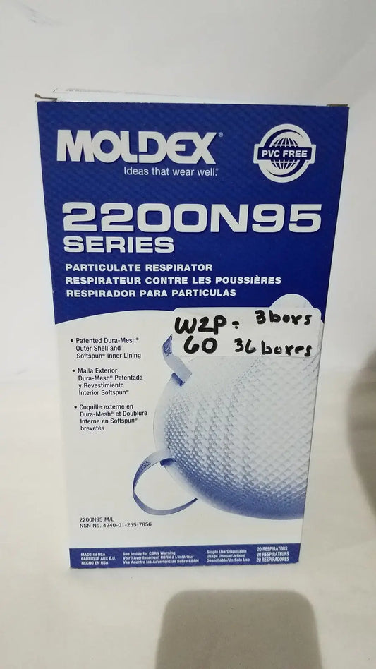 Reuse Medical MOLDEX 2200 N95 2-Part Particulate Respirator Medium/Large – Genuine OEM Centrifuge Tubes, second-hand product photo 1