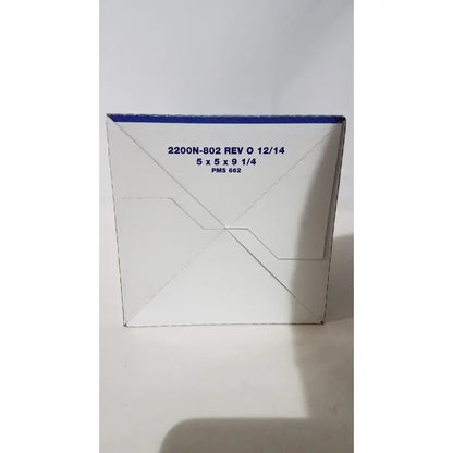 White cardboard box with blue printed text and trim containing moldex 2200 n95 particulate respirator medium large