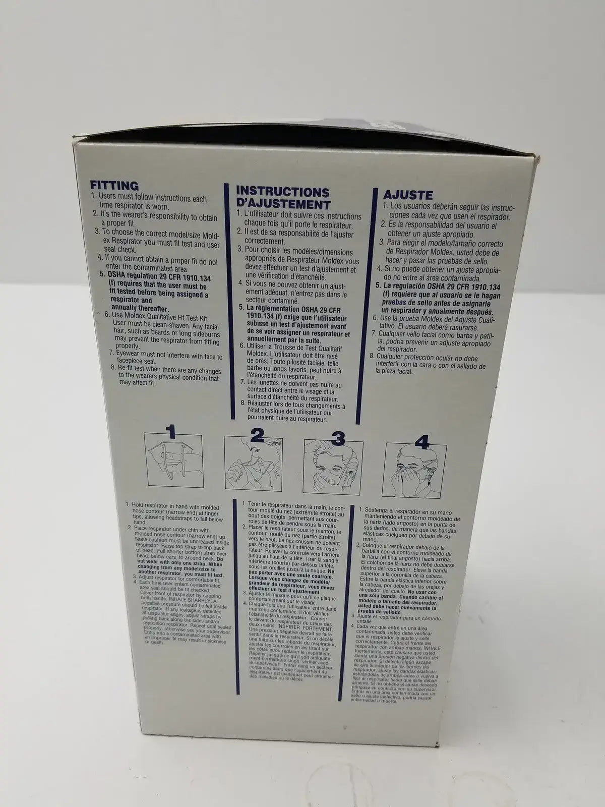 Moldex 2200 N95 Particulate Medium/Large, 20 Masks Per Box Disposable Respirator, second-hand product photo 2