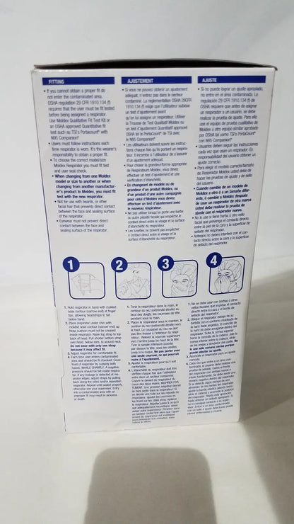 Instruction manual for moldex n95 respirator surgical mask with fitting adjustment steps for high filtration use
