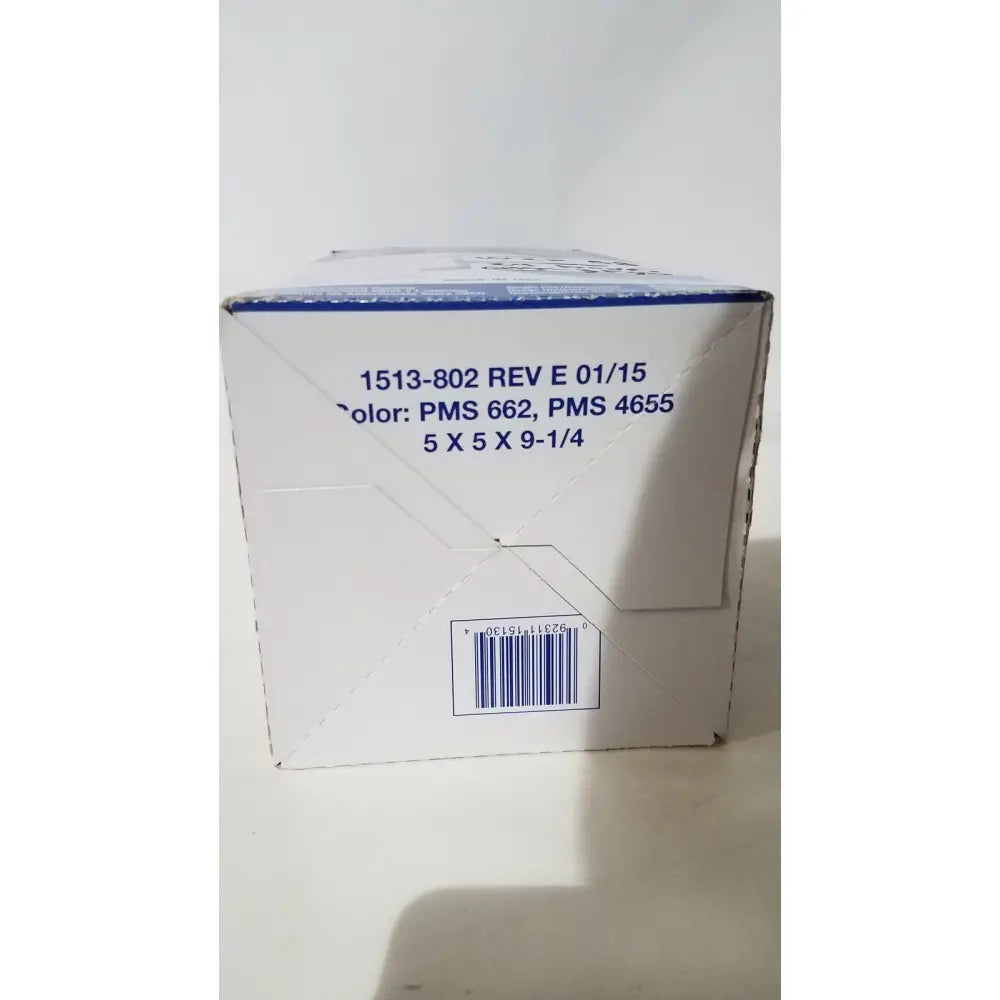 White cardboard box with blue text and barcode for moldex n95 respirator surgical mask high filtration respirator