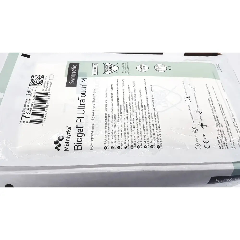 Molnlycke Biogel PI UltraTouch M Ref: 71-ML-42675 Qty 50 Pairs Size 7 1/2 Surgical Gloves, second-hand product photo 3