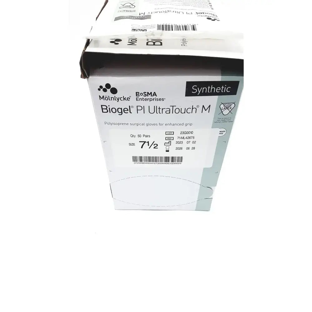Molnlycke Biogel PI UltraTouch M Ref: 71-ML-42675 Qty 50 Pairs Size 7 1/2 Surgical Gloves, second-hand product photo 4