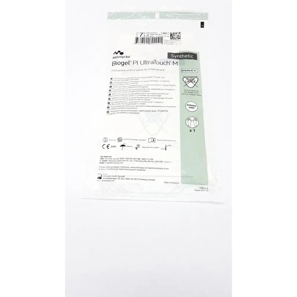 Molnlycke Biogel PI UltraTouch M Ref: 71-ML-42675 Qty 50 Pairs Size 7 1/2 Surgical Gloves, second-hand product photo 7