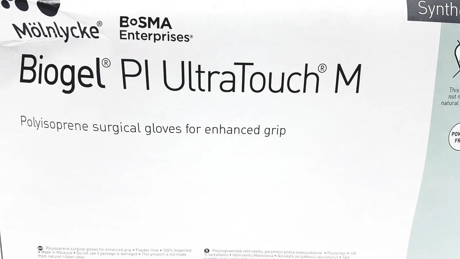 Molnlycke Biogel PI UltraTouch M Ref: 71-ML-42675 Qty 50 Pairs Size 7 1/2 Surgical Gloves, new product photo 1