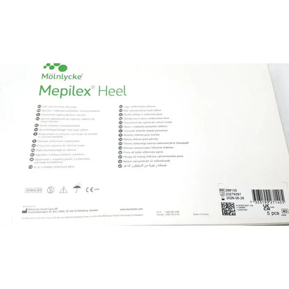 Molnlycke Mepilex 288100 Heel Foam Dressing, 1 Box Of 5 Piece Foam Dressing, second-hand product photo 7