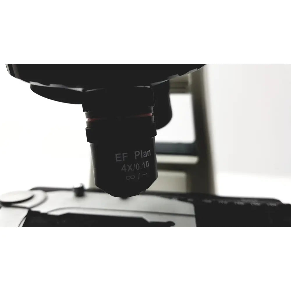 Black ef plan 4x 010 objective lens with red ring for motic ba300 biological microscope tested for precise imaging