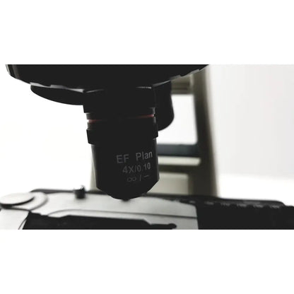 Black ef plan 4x 010 objective lens with red ring for motic ba300 biological microscope tested for precise imaging