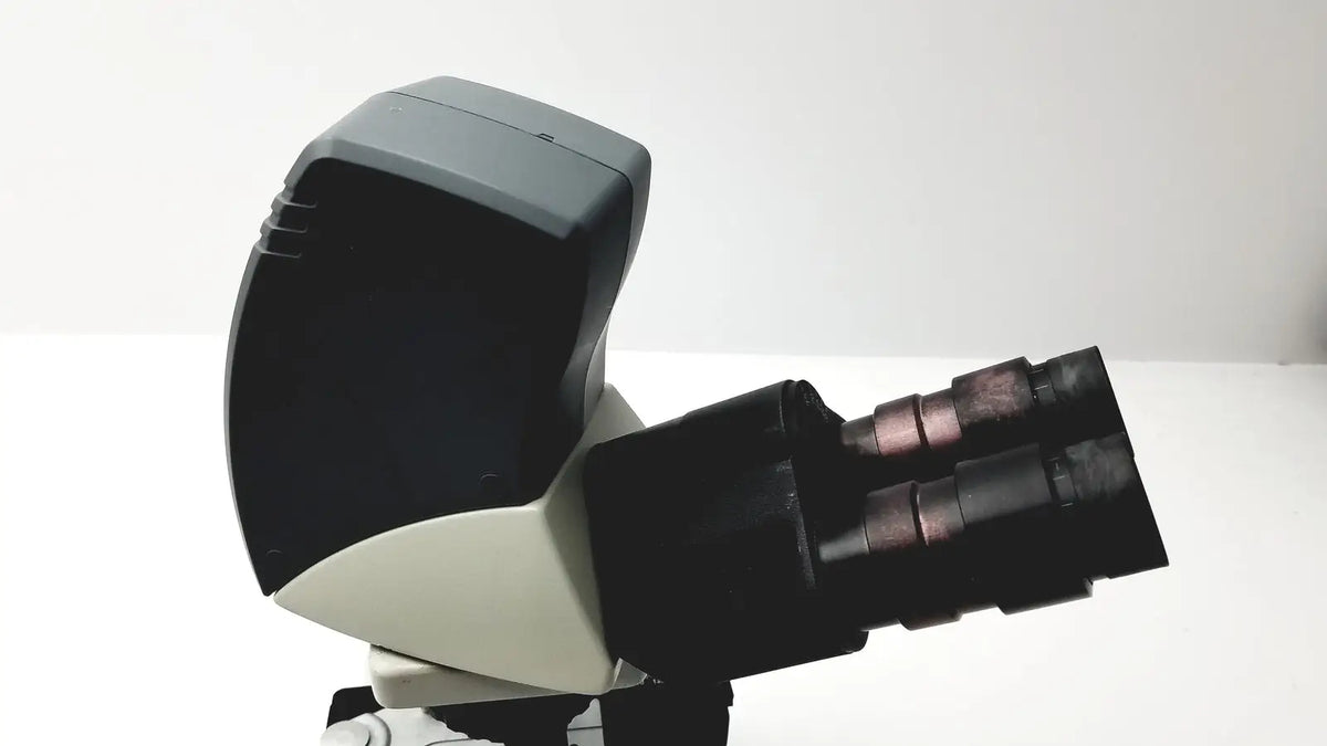 Black and gray dual eyepiece motic ba300 biological microscope with sturdy ergonomic design tested for quality
