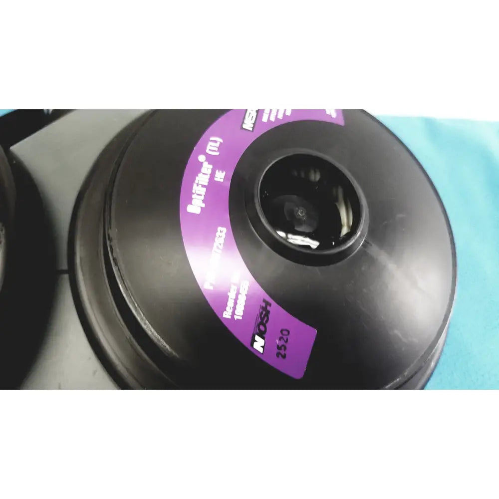 Black nosh 2520 optifilter ii respirator cartridge with purple label for msa optimair tl papr blower unit and battery