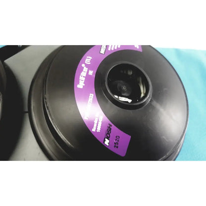 Black nosh 2520 optifilter ii respirator cartridge with purple label for msa optimair tl papr blower unit and battery