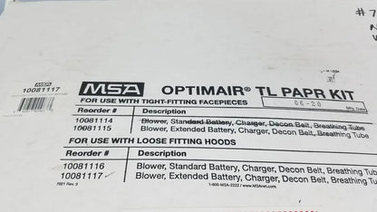 MSA OPTIMAIR TL PAPR KIT For Respirator Facepieces 10081114 Powered Air-Purifying Respirator Kit, second-hand product photo 12