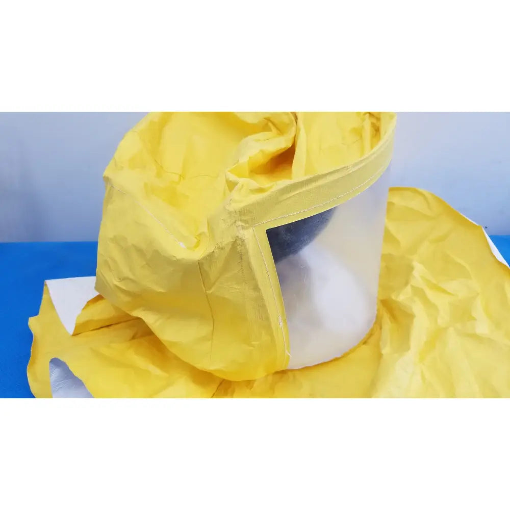Msa yellow safety respirator s-cap hood 10078917 yellow protective hazmat suit with clear face shield for hazardous environments