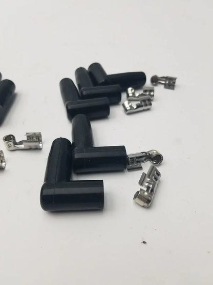 MSD Ignition Spark Plug Wire Terminals & Black 90 Degree Right/Left Angle Boots Ignition Wire Terminals and Boots, second-hand product photo 7