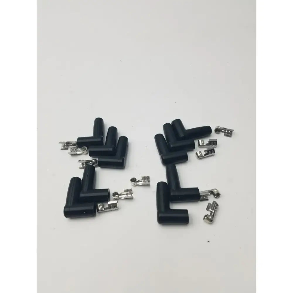 MSD Ignition Spark Plug Wire Terminals & Black 90 Degree Right/Left Angle Boots Ignition Wire Terminals and Boots, second-hand product photo 3