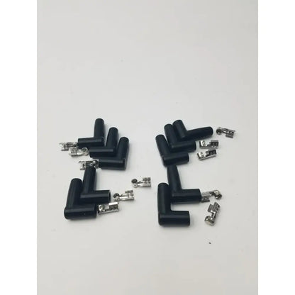 MSD Ignition Spark Plug Wire Terminals & Black 90 Degree Right/Left Angle Boots Ignition Wire Terminals and Boots, second-hand product photo 3