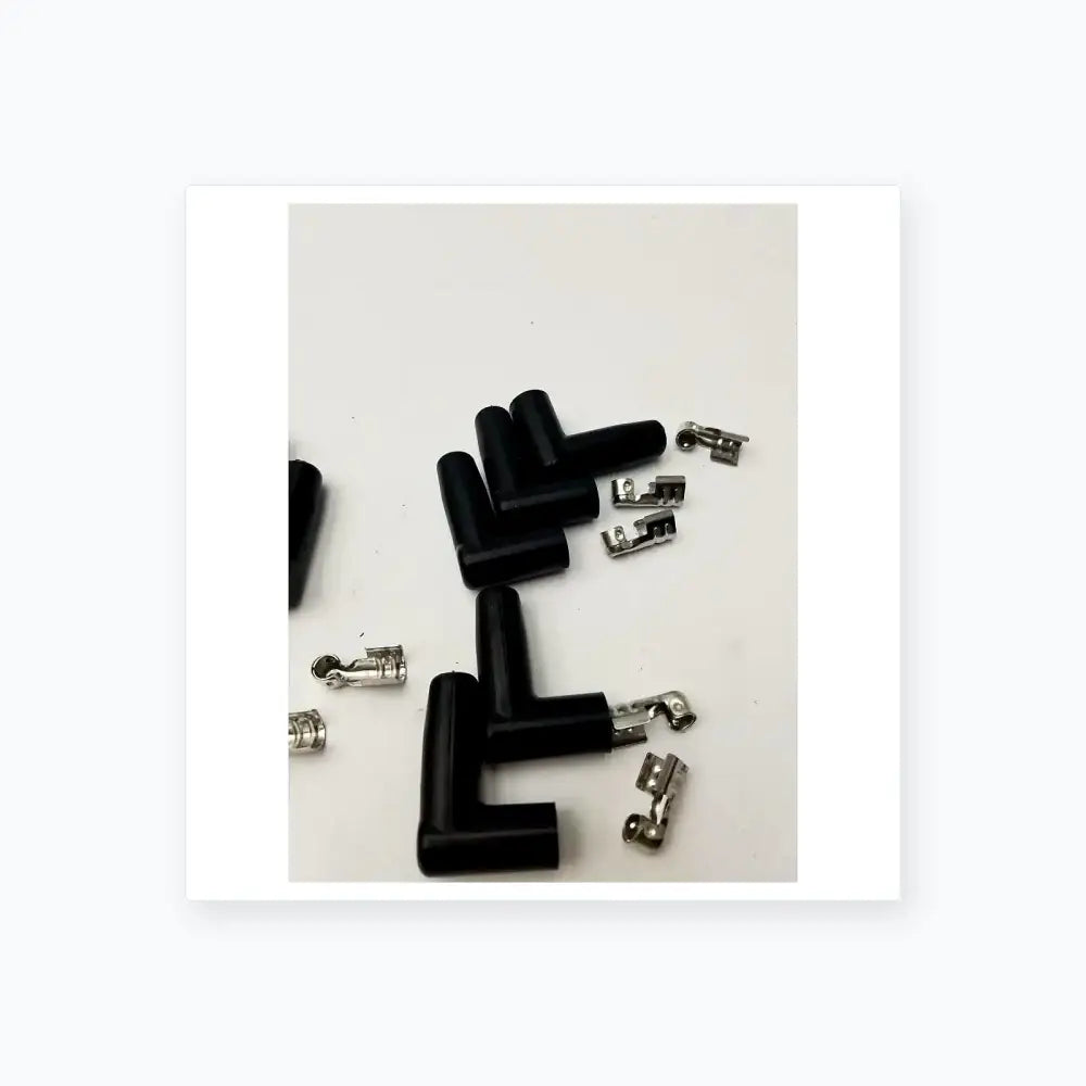 MSD Ignition Spark Plug Wire Terminals & Black 90 Degree Right/Left Angle Boots Ignition Wire Terminals and Boots, second-hand product photo 4