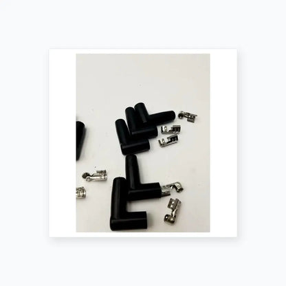 MSD Ignition Spark Plug Wire Terminals & Black 90 Degree Right/Left Angle Boots Ignition Wire Terminals and Boots, second-hand product photo 4