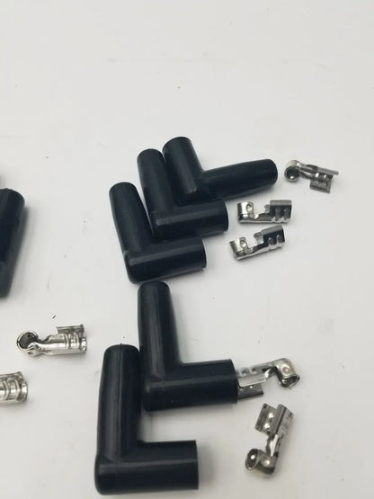 MSD Ignition Spark Plug Wire Terminals & Black 90 Degree Right/Left Angle Boots Ignition Wire Terminals and Boots, second-hand product photo 4