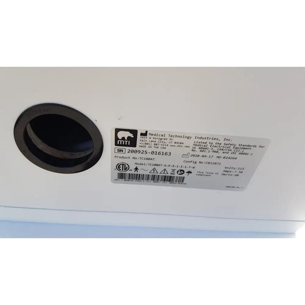 MTI Treatment Cabinet Product No: TC100AT - Treatment Cabinet