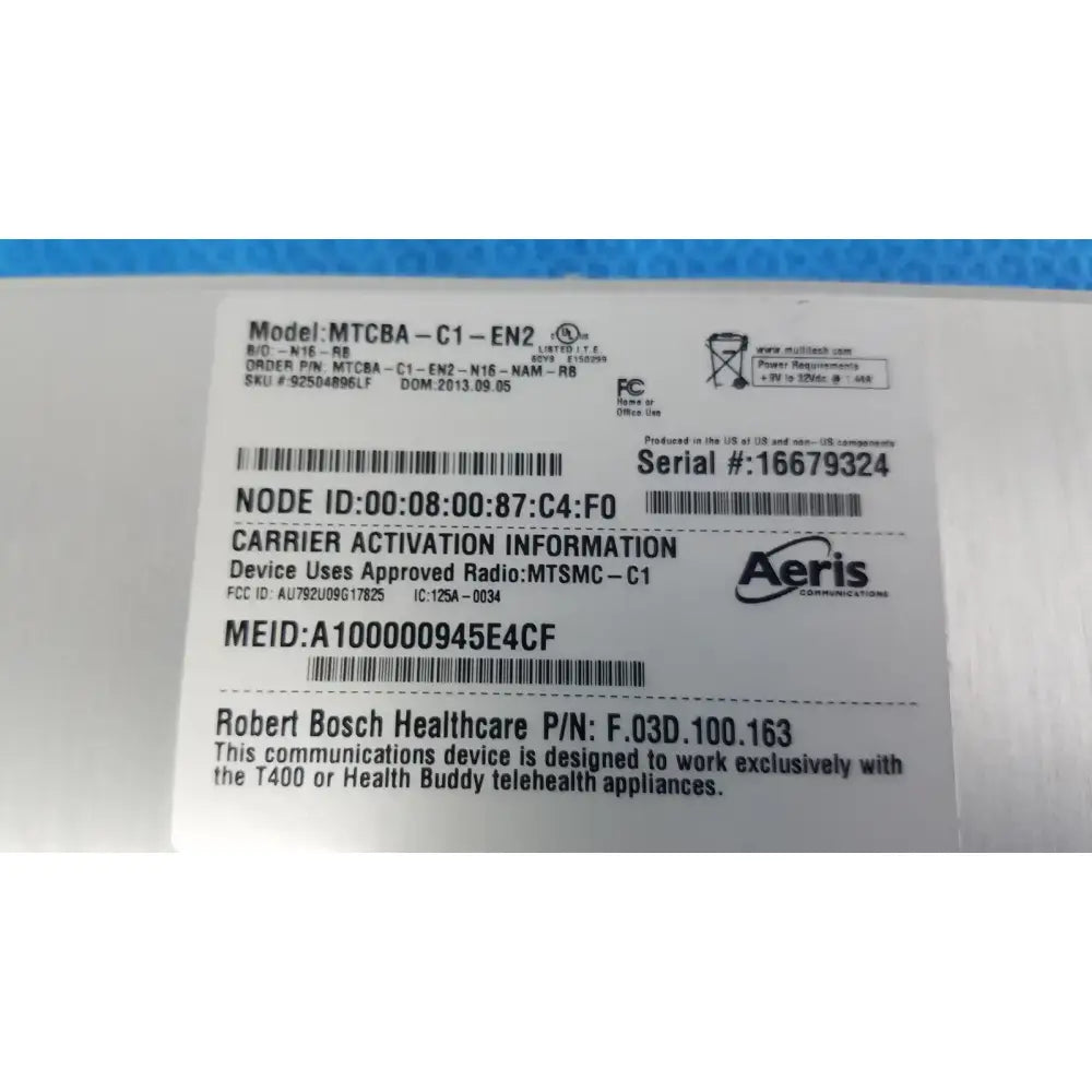MultiTech Multimodem rCell Intelligent Wireless Ethernet Router MTCBA-C1-EN2 Wireless Ethernet Router, second-hand product photo 3